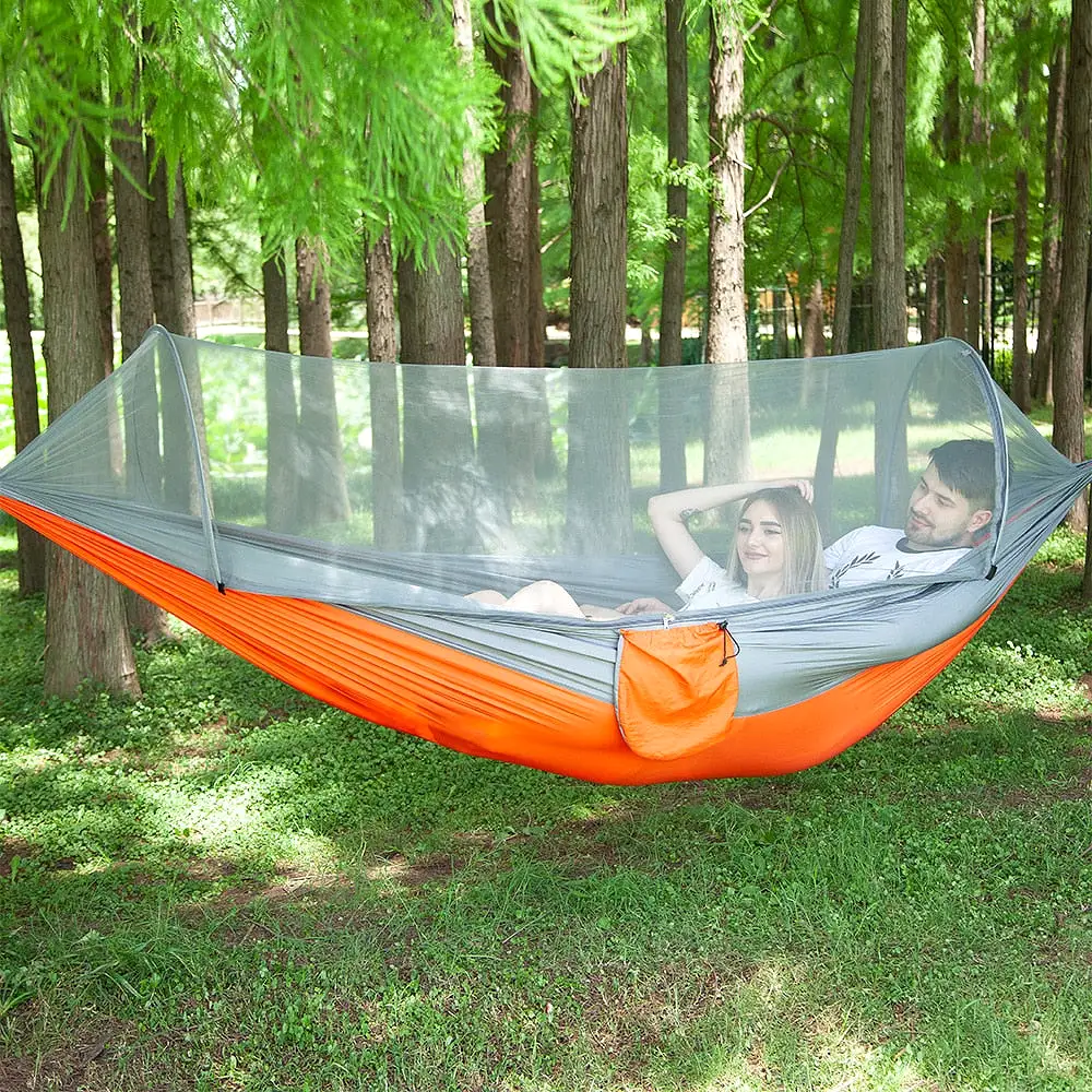 1-2 Person Portable Outdoor Camping Hammock with Mosquito Net