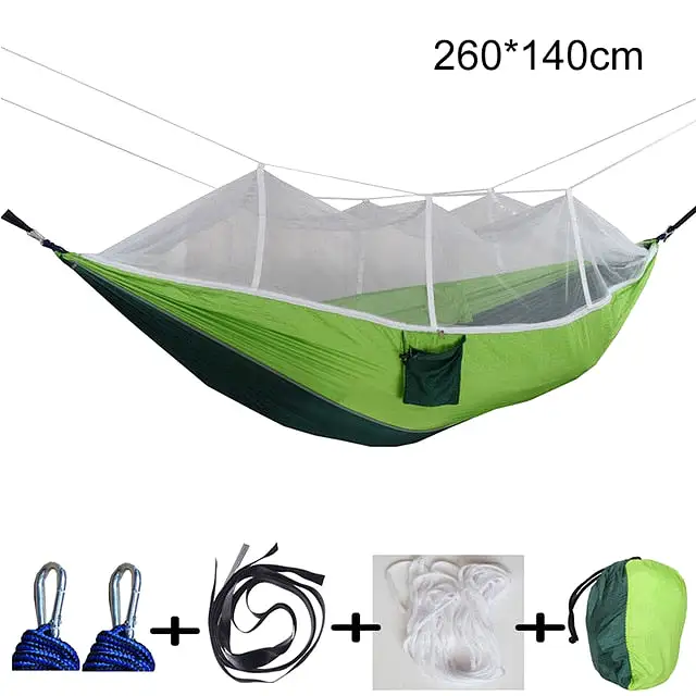 1-2 Person Portable Outdoor Camping Hammock with Mosquito Net