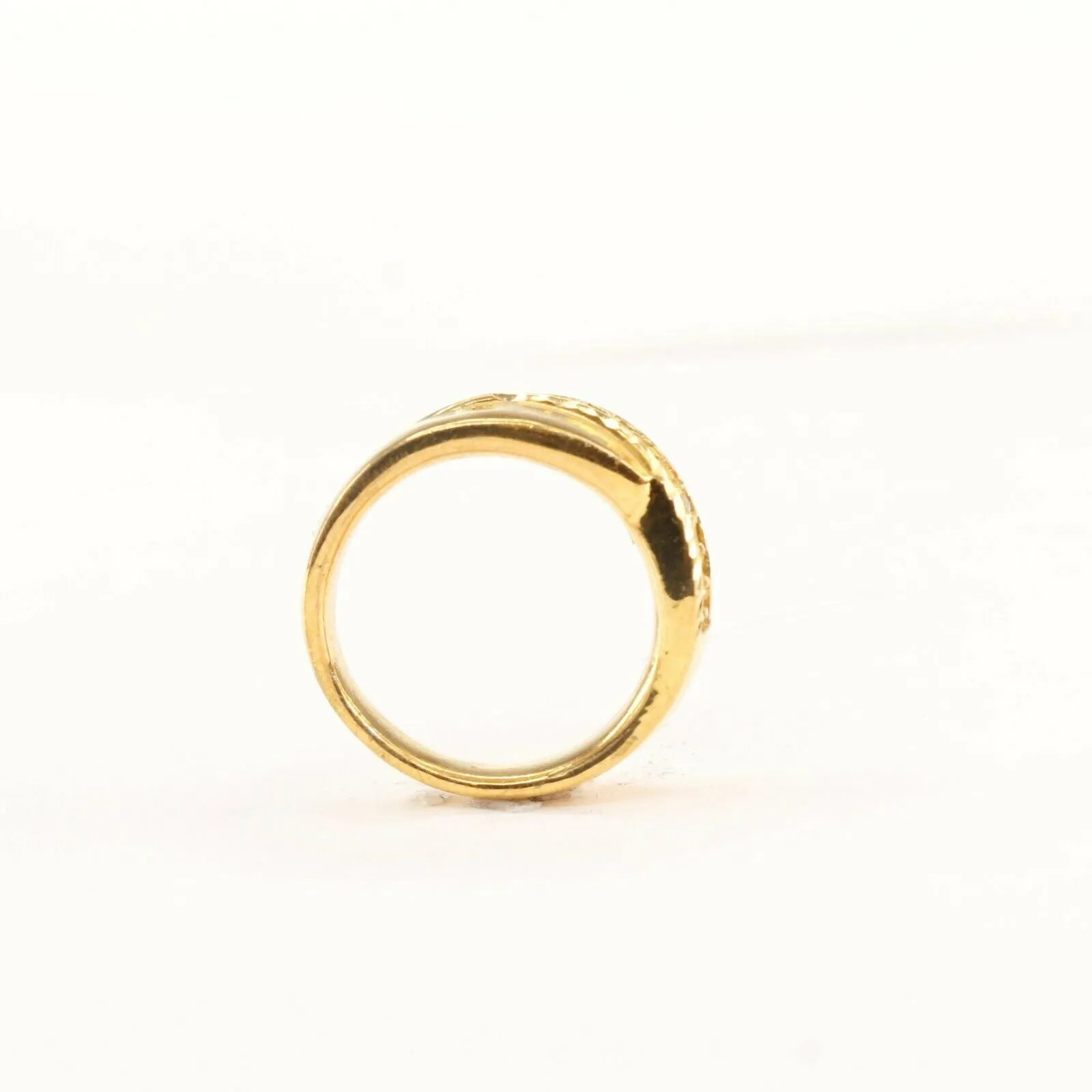 22k Ring Solid Gold ELEGANT Charm Ladies Ring SIZE 5-3/4 RESIZABLE r2180