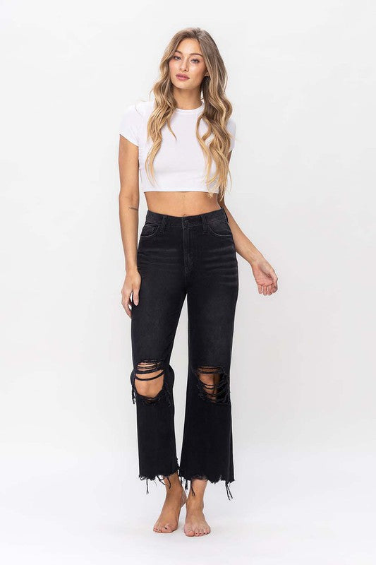 90's Vintage Crop Flare Jean