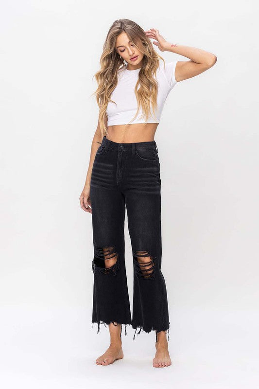 90's Vintage Crop Flare Jean