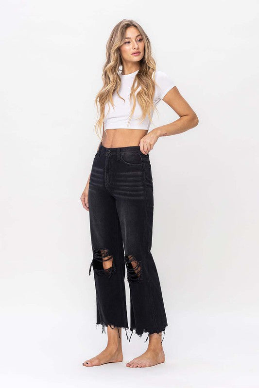 90's Vintage Crop Flare Jean