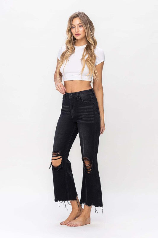 90's Vintage Crop Flare Jean