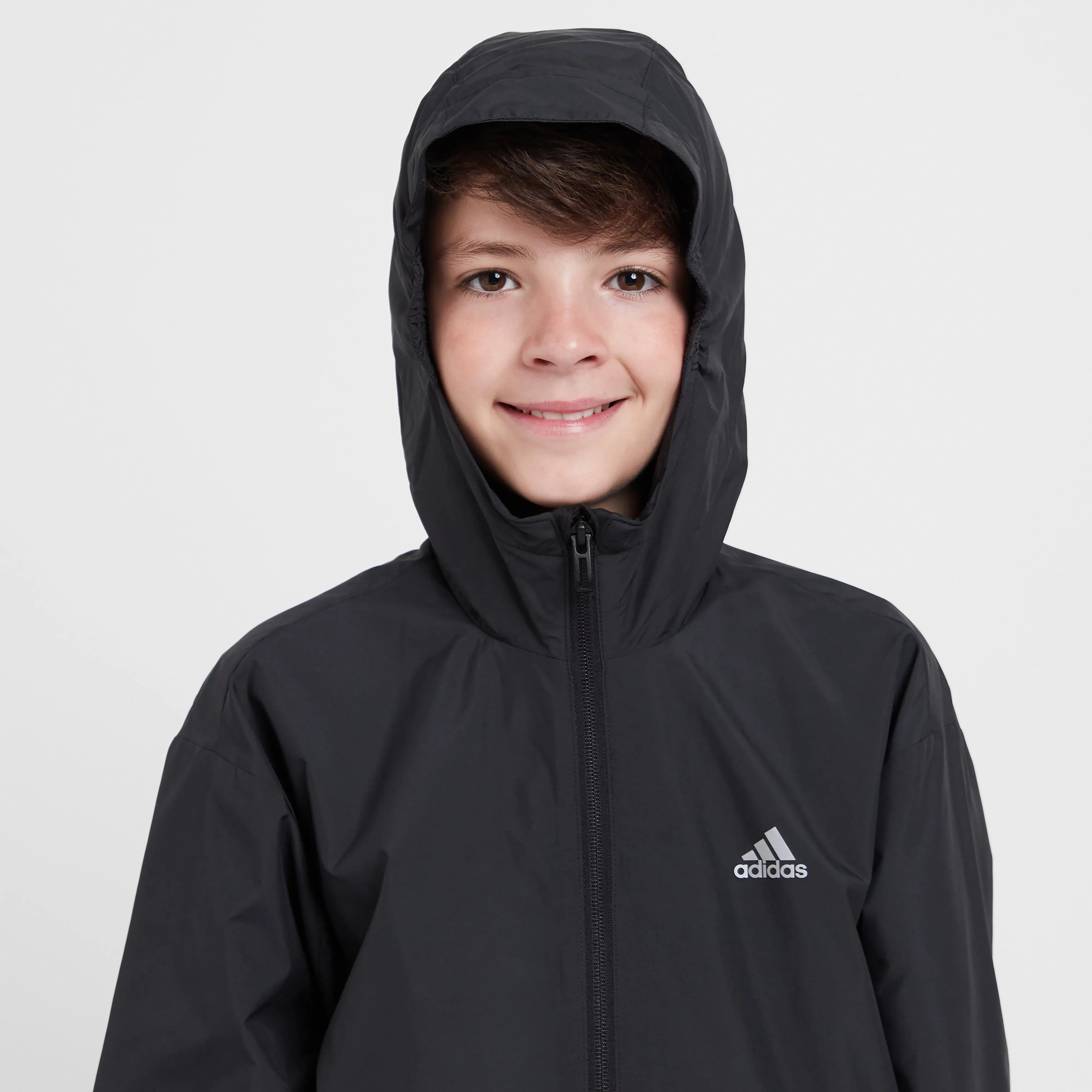 adidas Kids' Utility 3 Stripes Hooded Jacket | Ultimate Outdoors