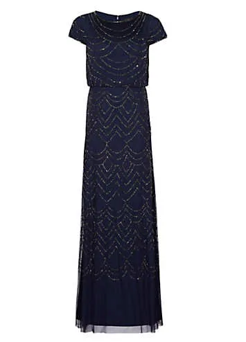 Adrianna Papell Blouson Beaded Gown | Grattan