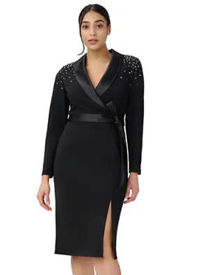 Adrianna Papell Embellished Tuxedo Dress | Kaleidoscope