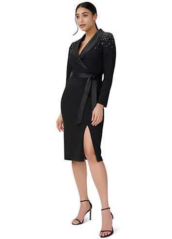 Adrianna Papell Embellished Tuxedo Dress | Kaleidoscope