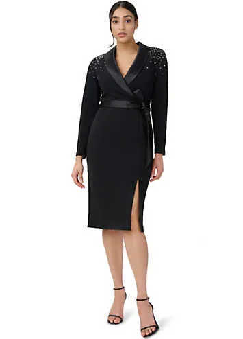 Adrianna Papell Embellished Tuxedo Dress | Kaleidoscope