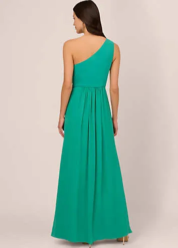 Adrianna Papell One Shoulder Chiffon Gown | Grattan