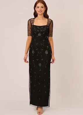 Adrianna Papell Studio Beaded Long Dress | Kaleidoscope