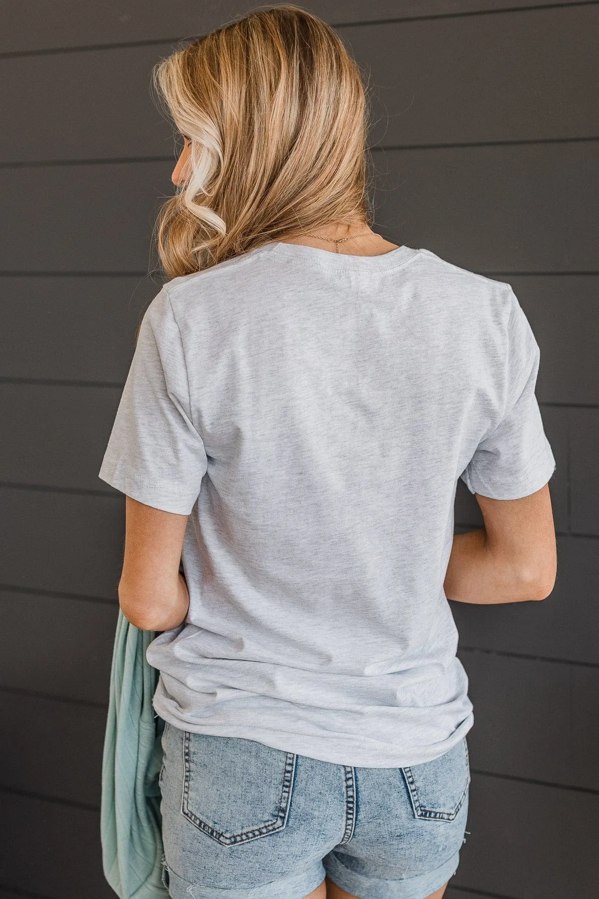 Adventure Ahead Graphic Tee- Heather Grey