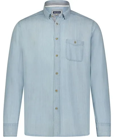 American Heritage Lite Blue Tencel Denim Long Sleeve Shirt