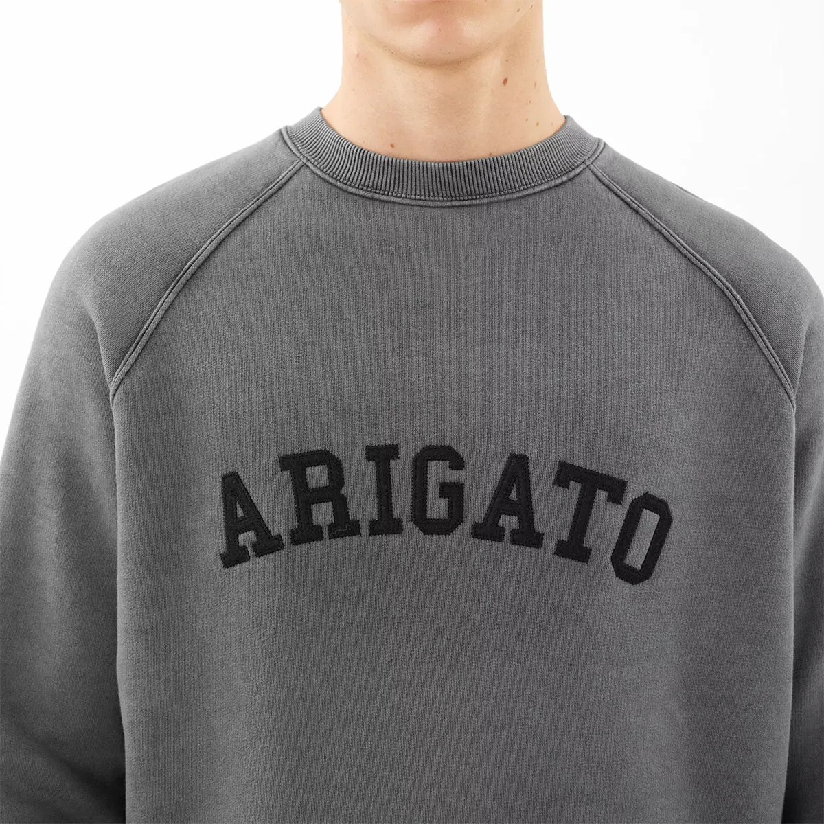 Axel Arigato - Ivy College Logo Sweatshirt in Faded Black