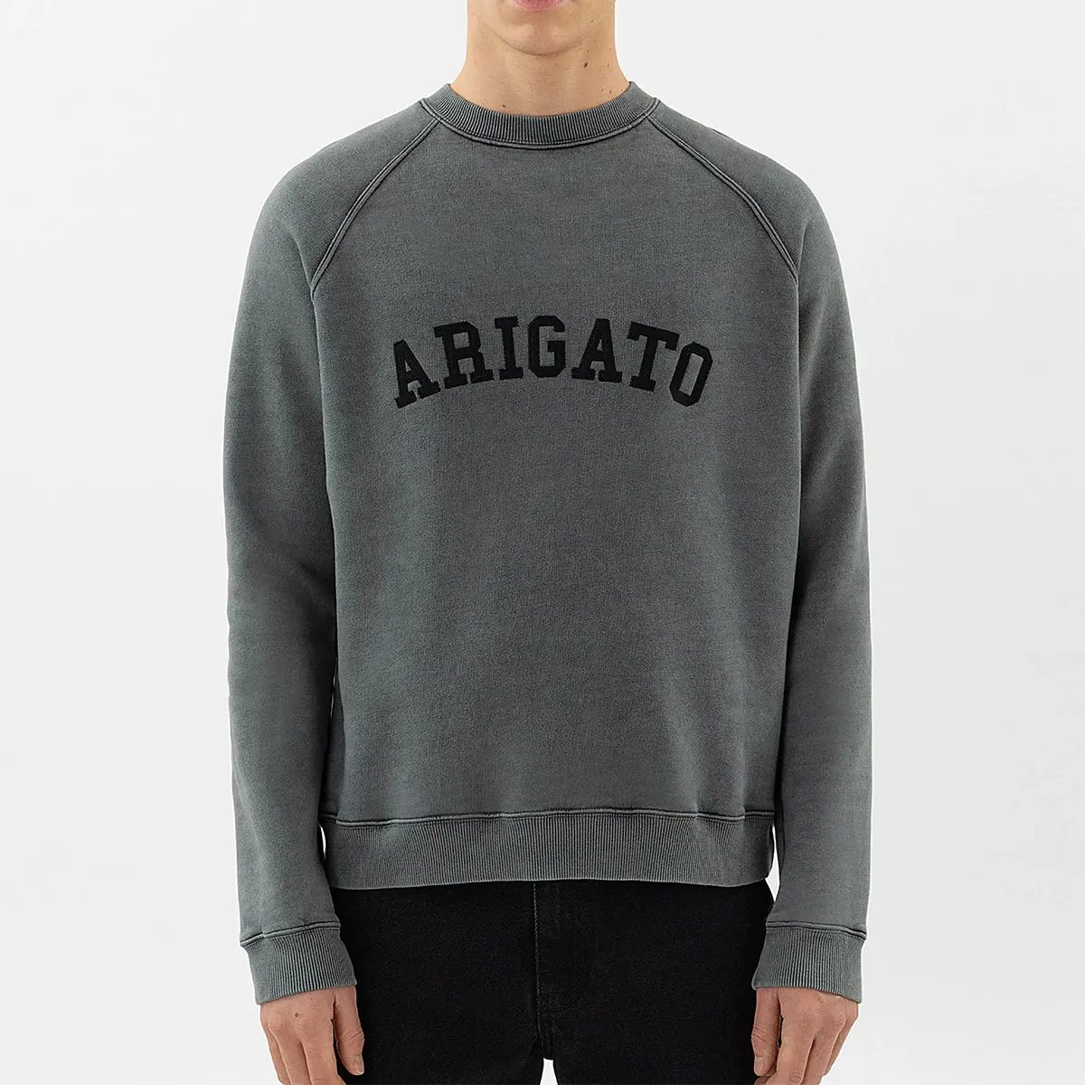 Axel Arigato - Ivy College Logo Sweatshirt in Faded Black