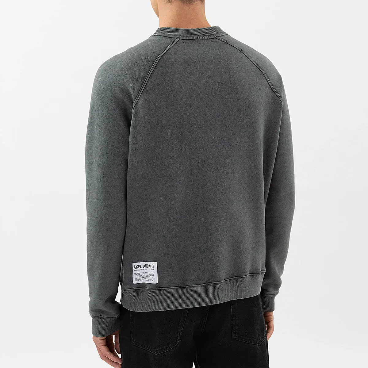 Axel Arigato - Ivy College Logo Sweatshirt in Faded Black