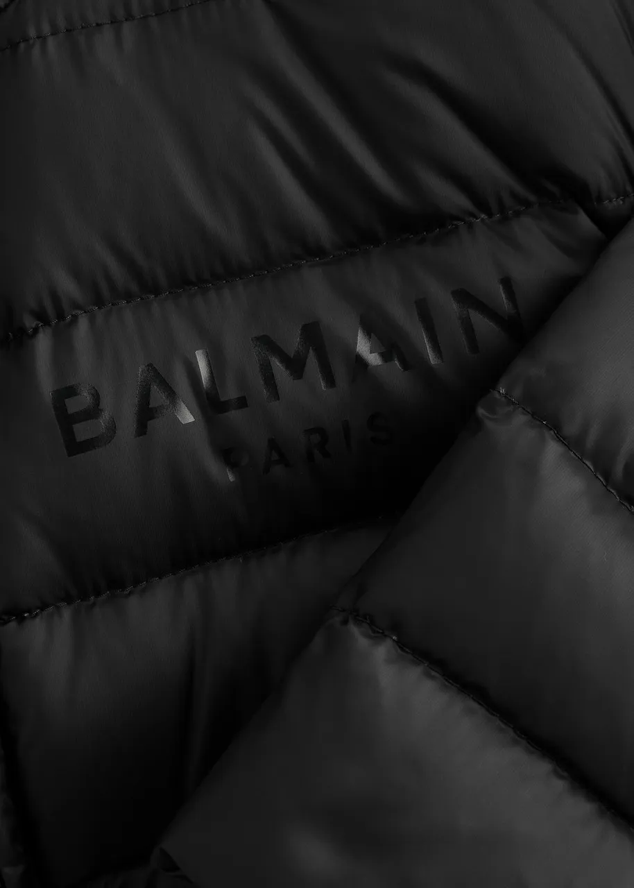 BALMAIN KIDS Logo quilted nylon jacket (8-10 years) -                         -                     -                