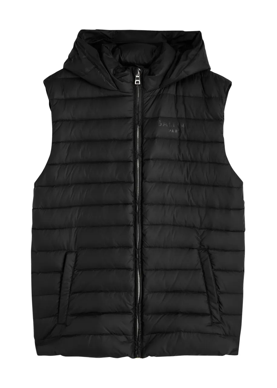 BALMAIN KIDS Logo quilted shell jacket (12-14 years) -                         -                     -                