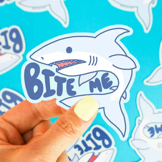 Bite Me Shark Sticker