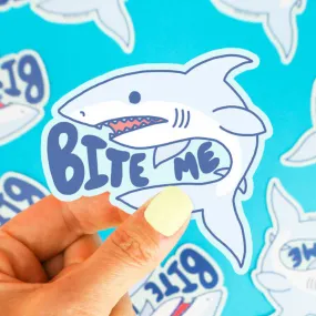 Bite Me Shark Sticker