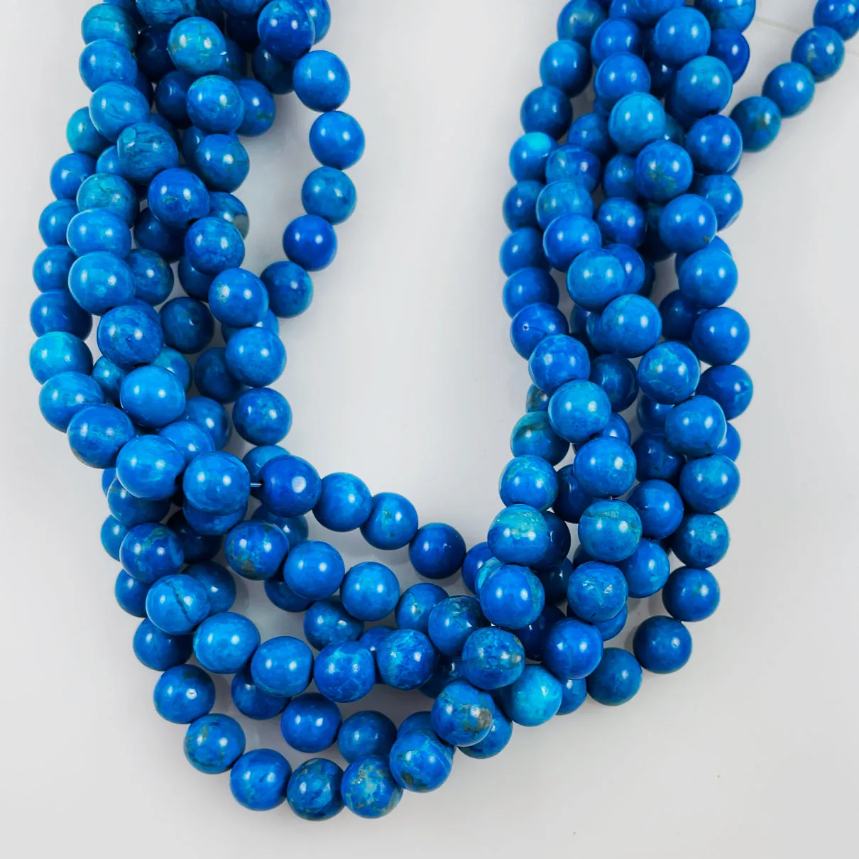 Blue Agate Round Beads 7mm