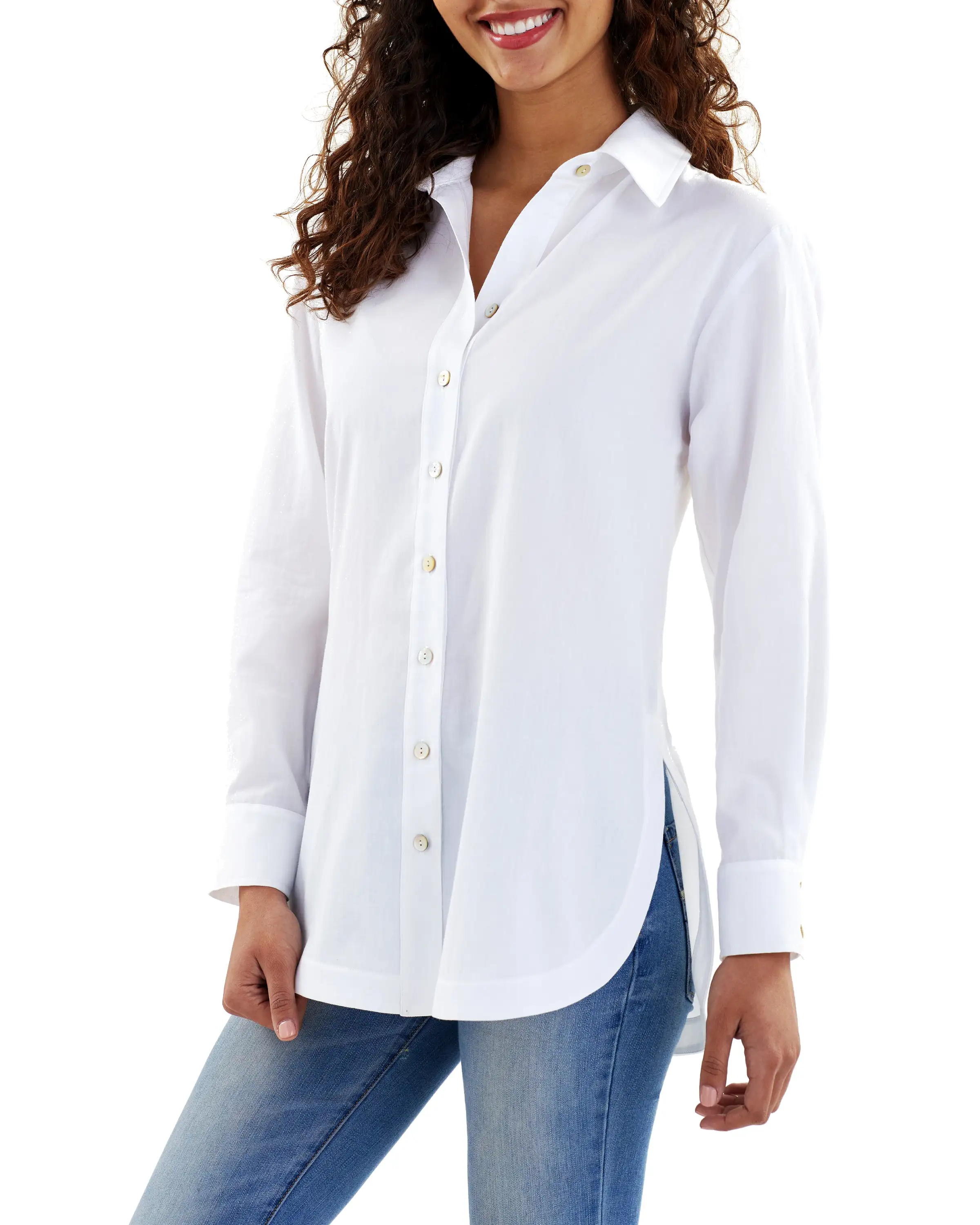 Boyfriend Shirt White Cotton Voile