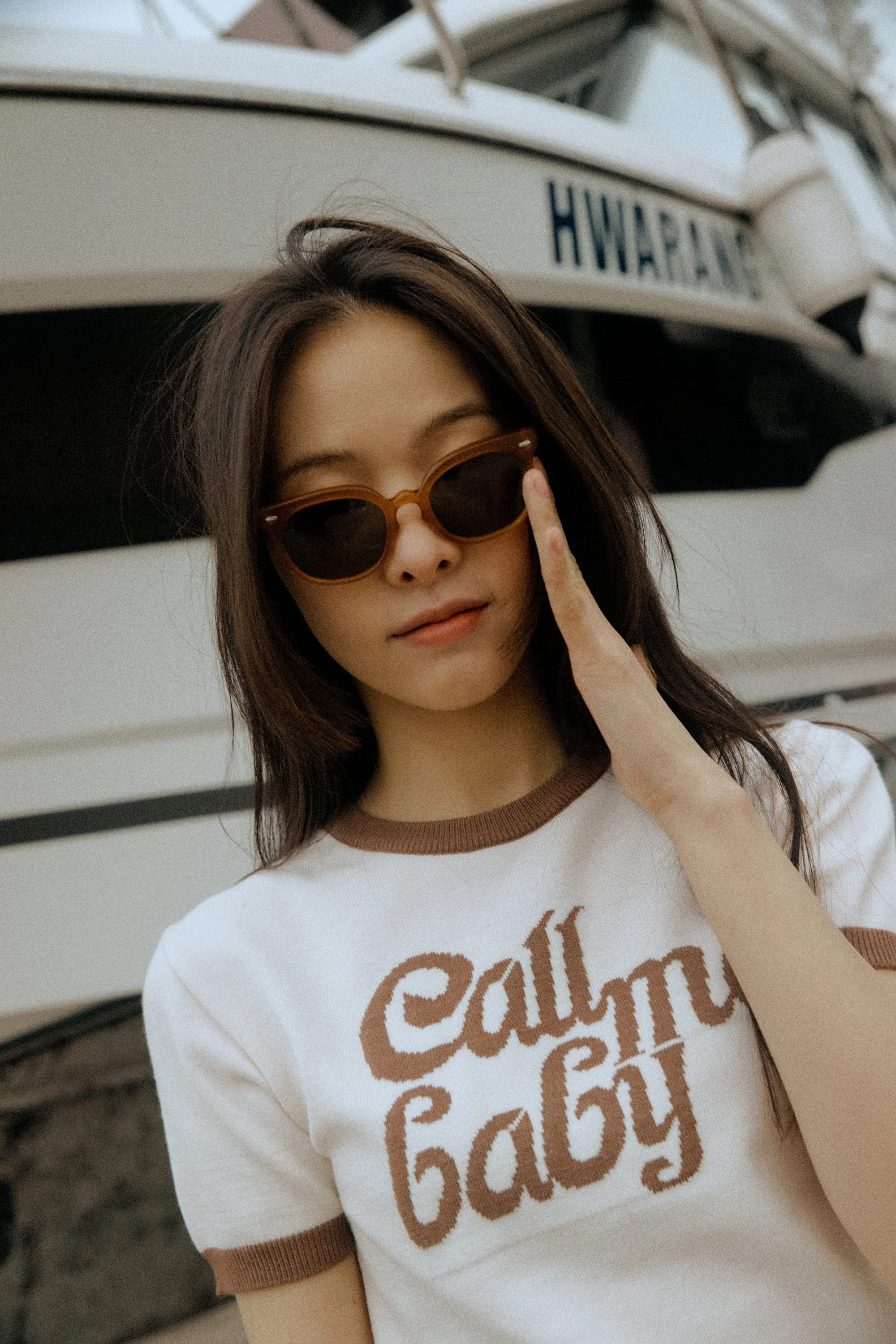 Call Me Baby  |Logo V-neck & Crew neck