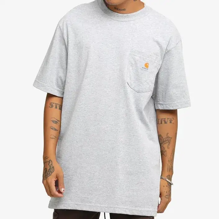 Carhartt K87 Oversized Pocket Tee Light Heather Grey