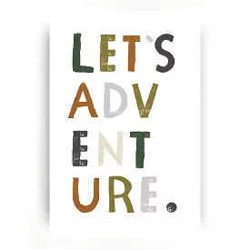 Clementine Kids Art Print - Let's Adventure - 11 x 14