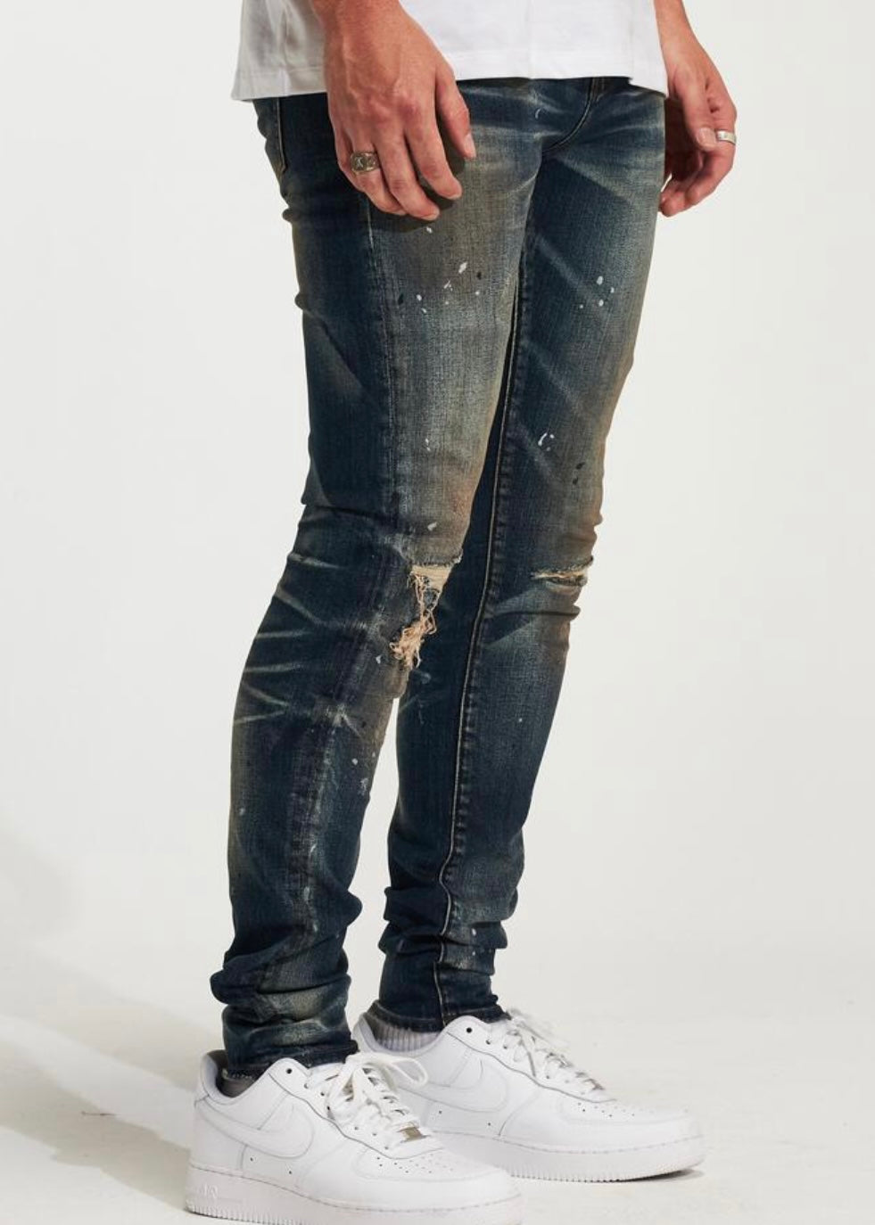 Crysp Atlantic Indigo Paint Jeans (112)