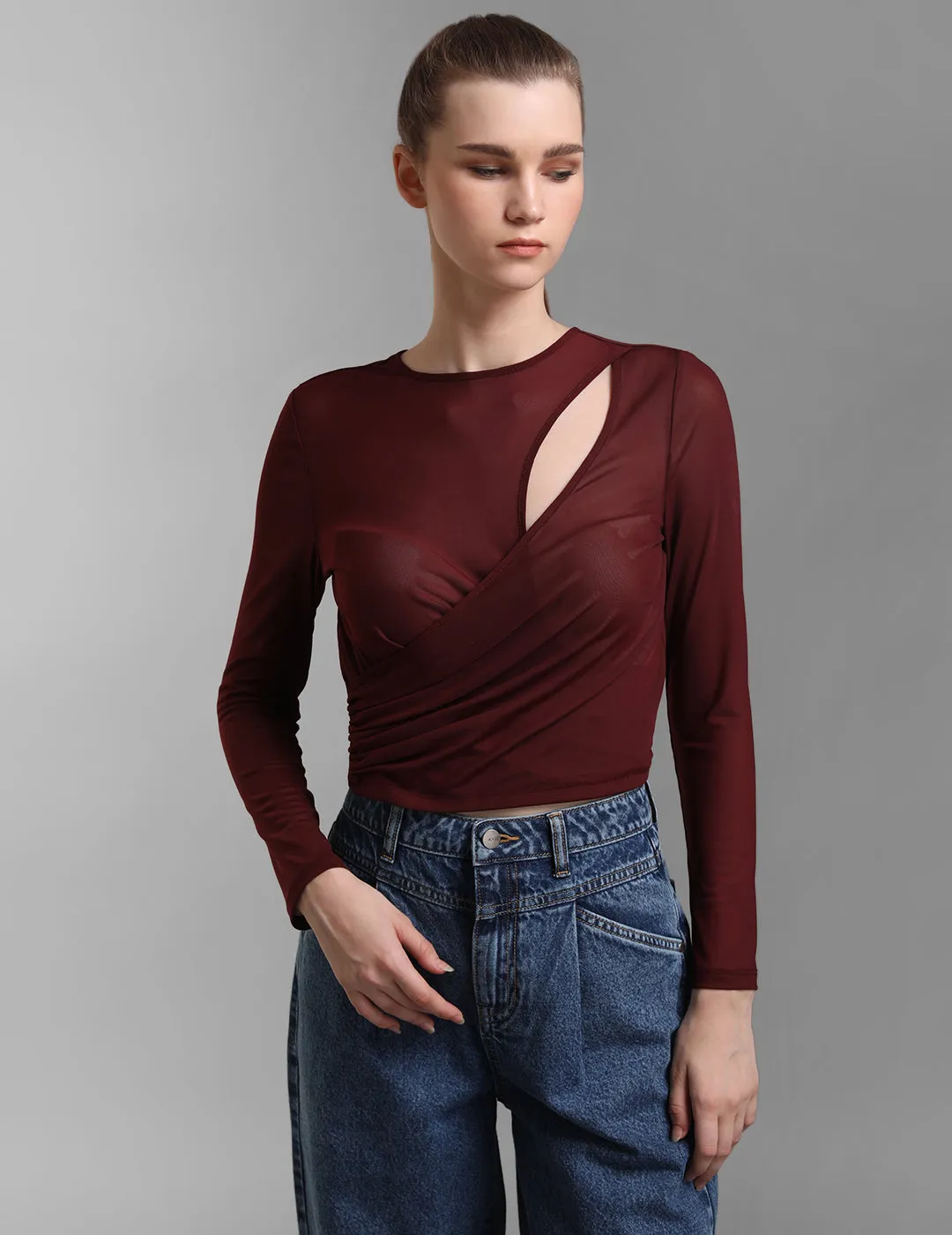 Cut-Out Mesh Top