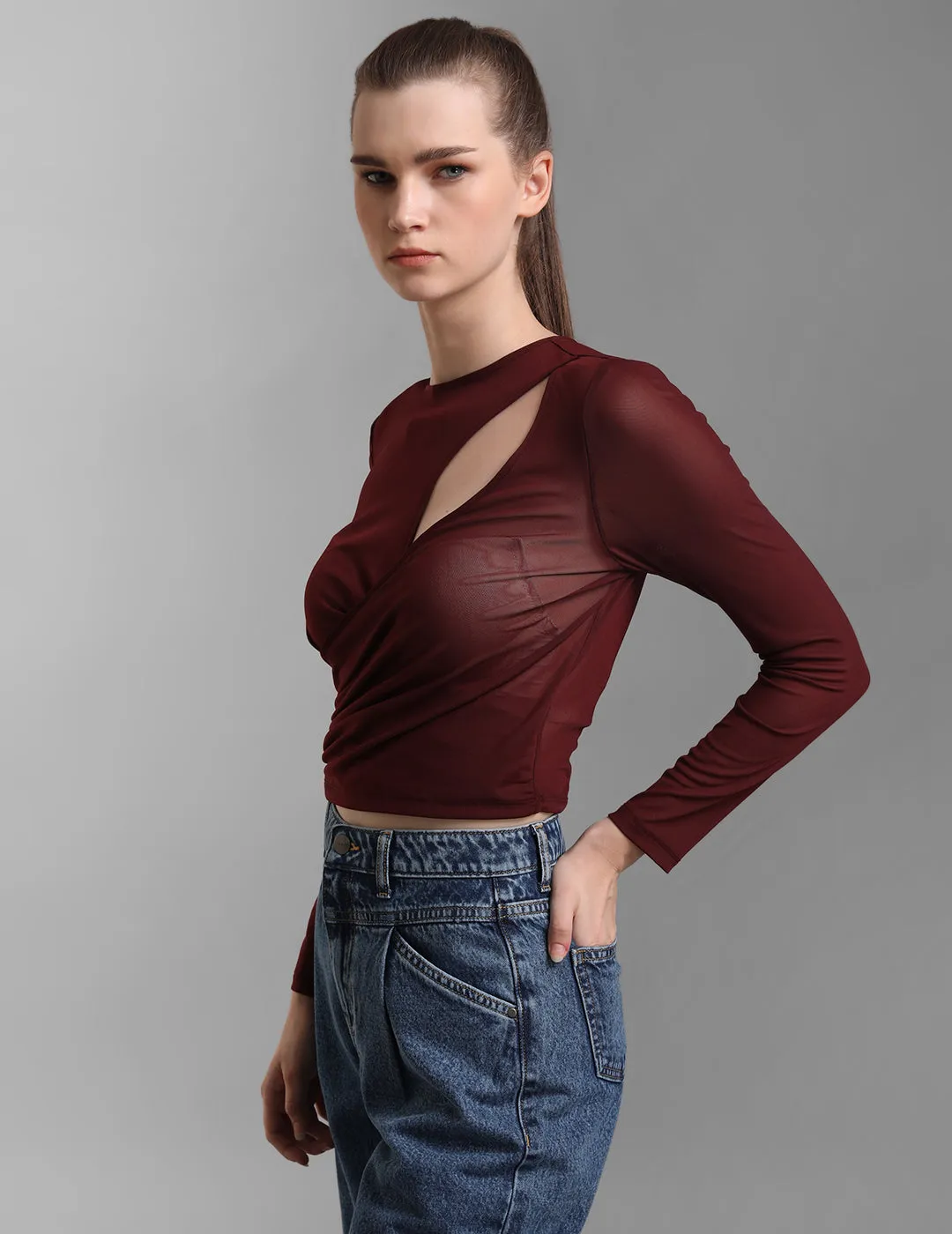 Cut-Out Mesh Top