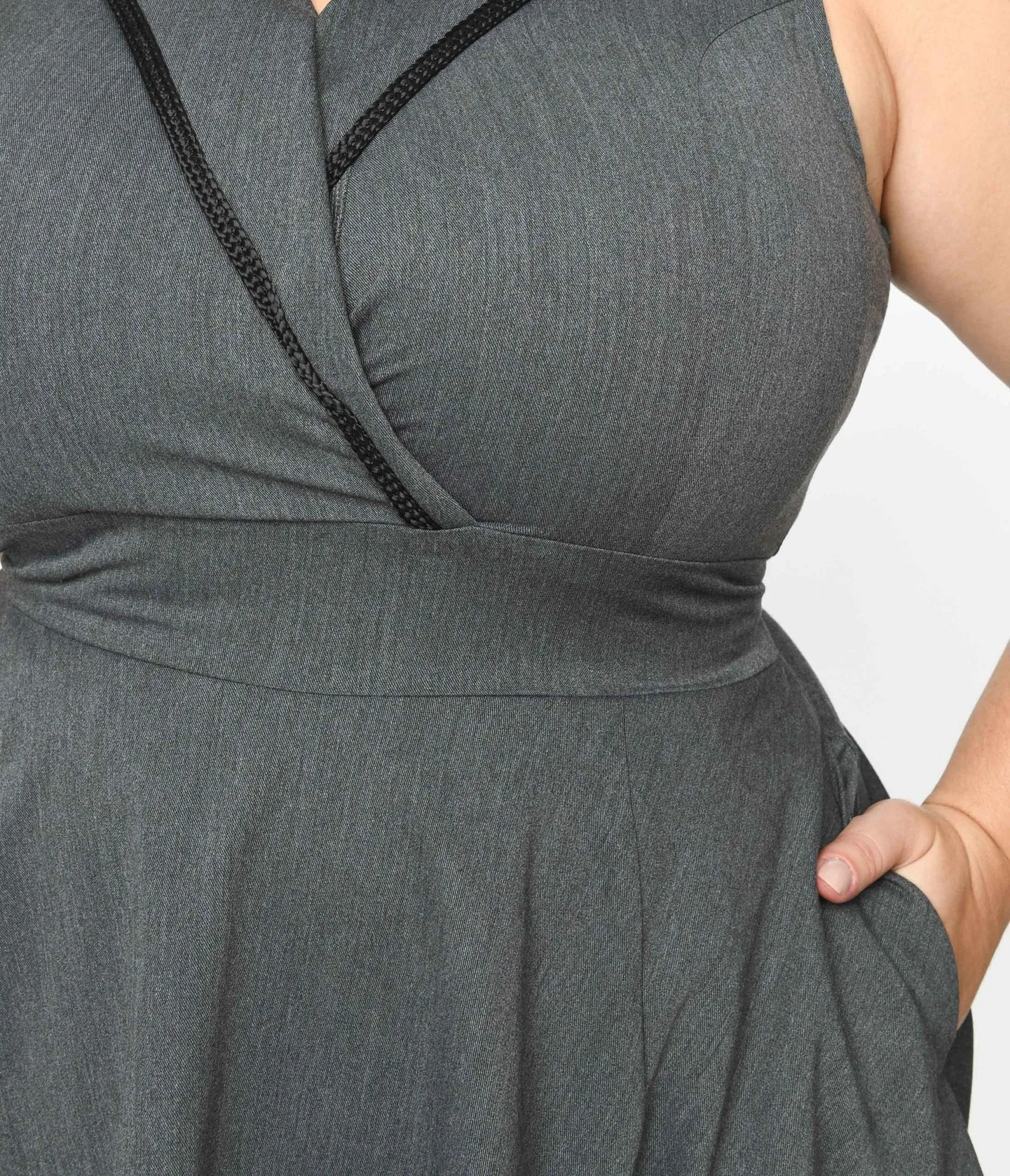 Dark Heather Grey Swing Dress