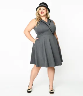 Dark Heather Grey Swing Dress