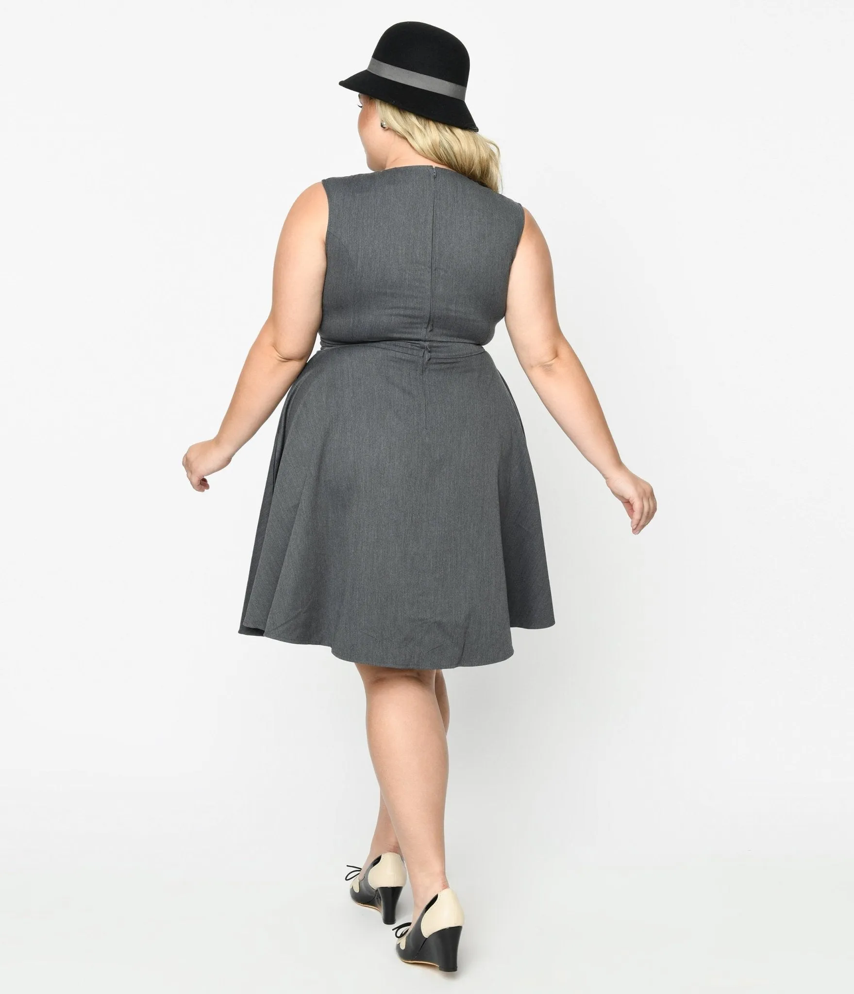 Dark Heather Grey Swing Dress