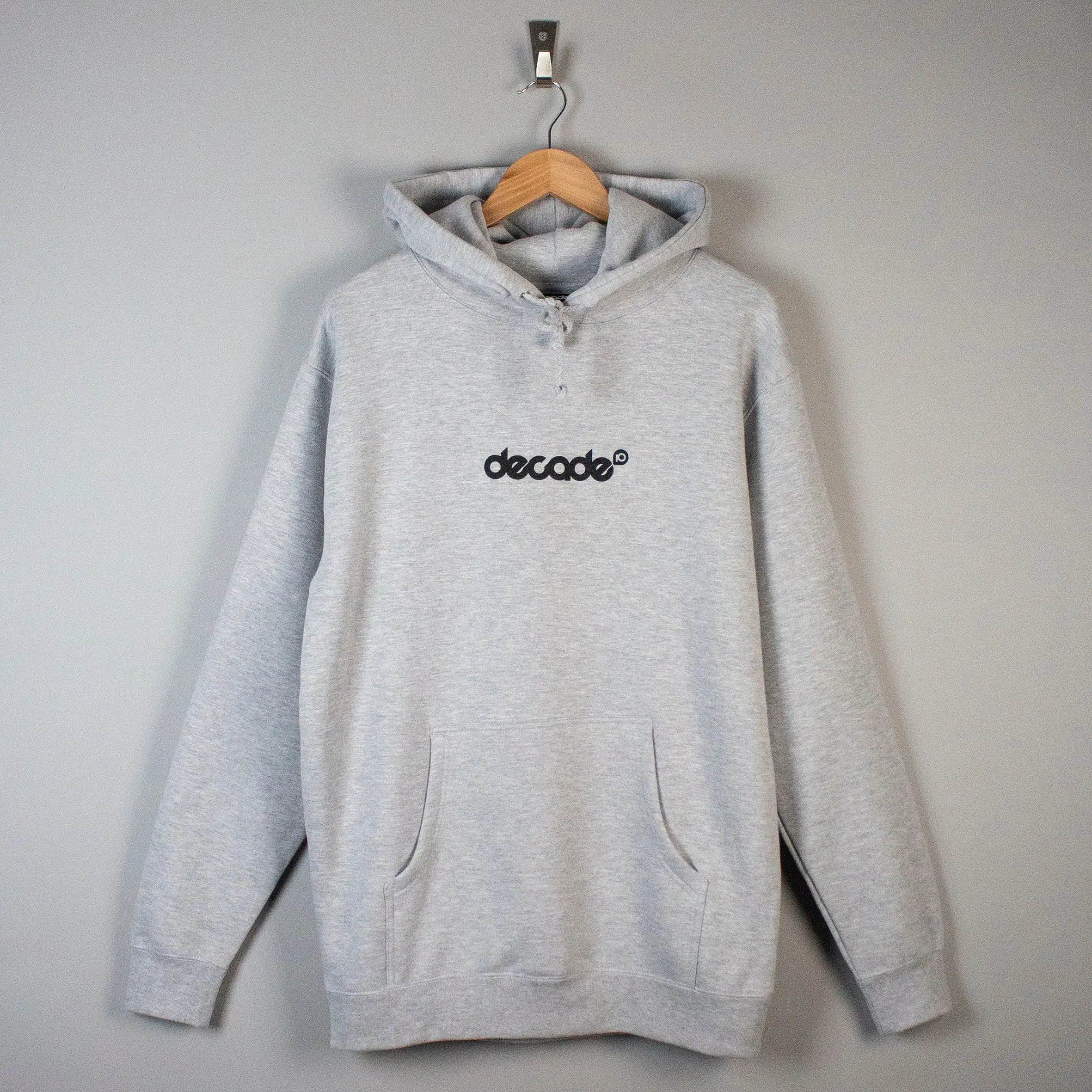 Decade Logo Hood Heather Grey