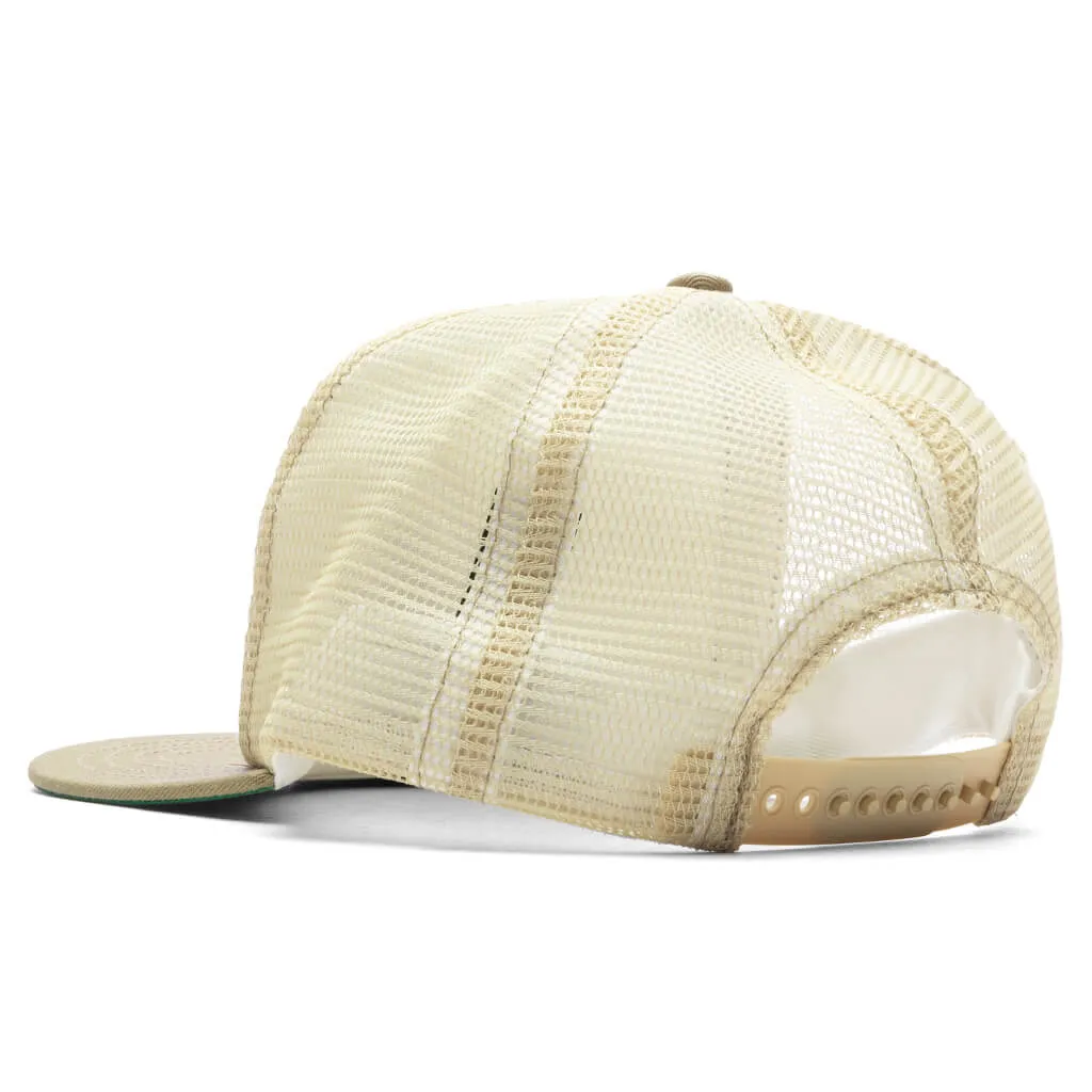 Diamond Trucker Hat - Tan/White