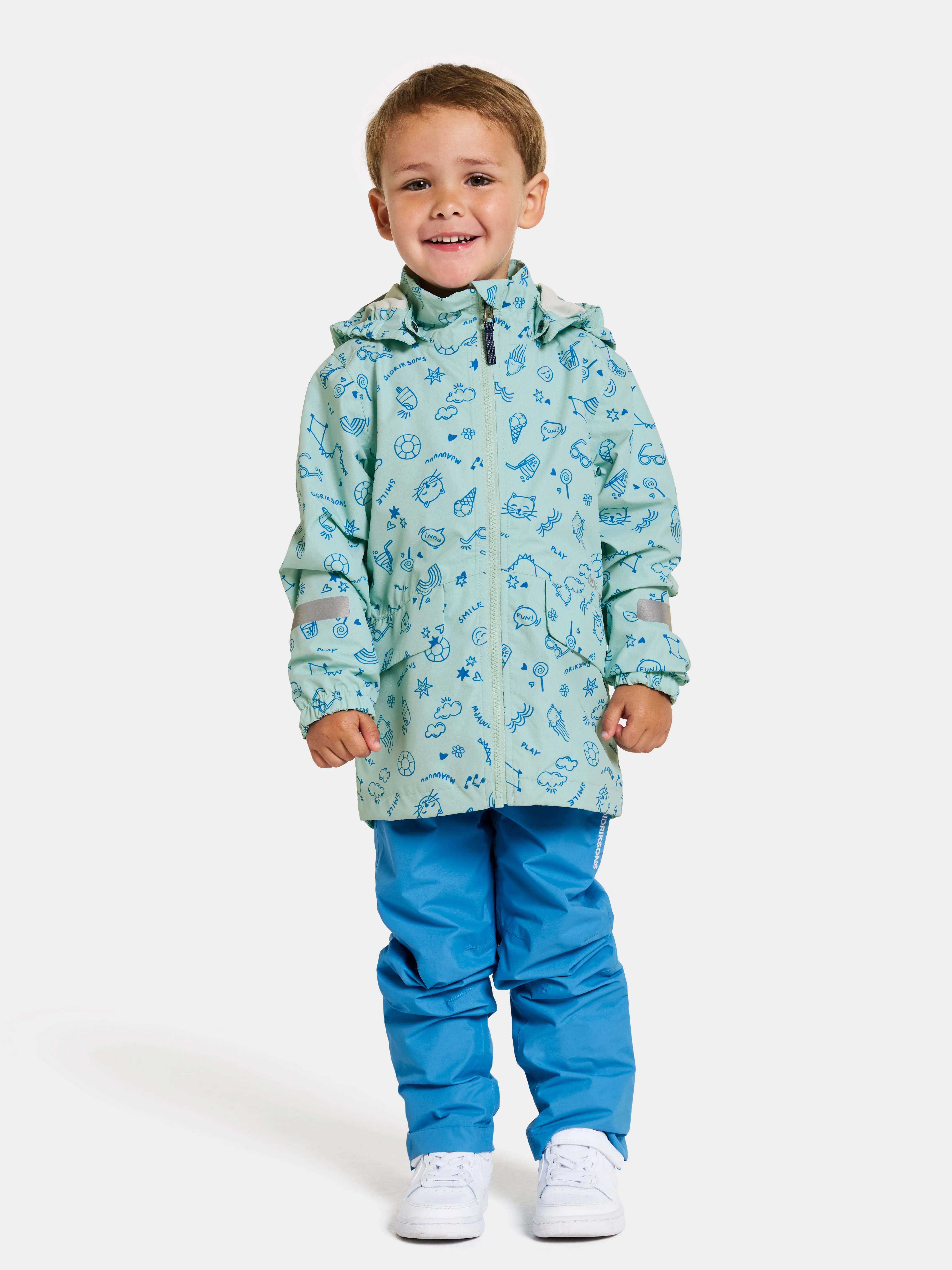 Didriksons Kids' Norma Printed Jacket 3 Doodle Pale Mint | Buy Didriksons Kids' Norma Printed Jacket 3 Doodle Pale Min