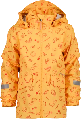 Didriksons Kids' Norma Printed Jacket 3 Doodle Papaya Orange | Buy Didriksons Kids' Norma Printed Jacket 3 Doodle Papa