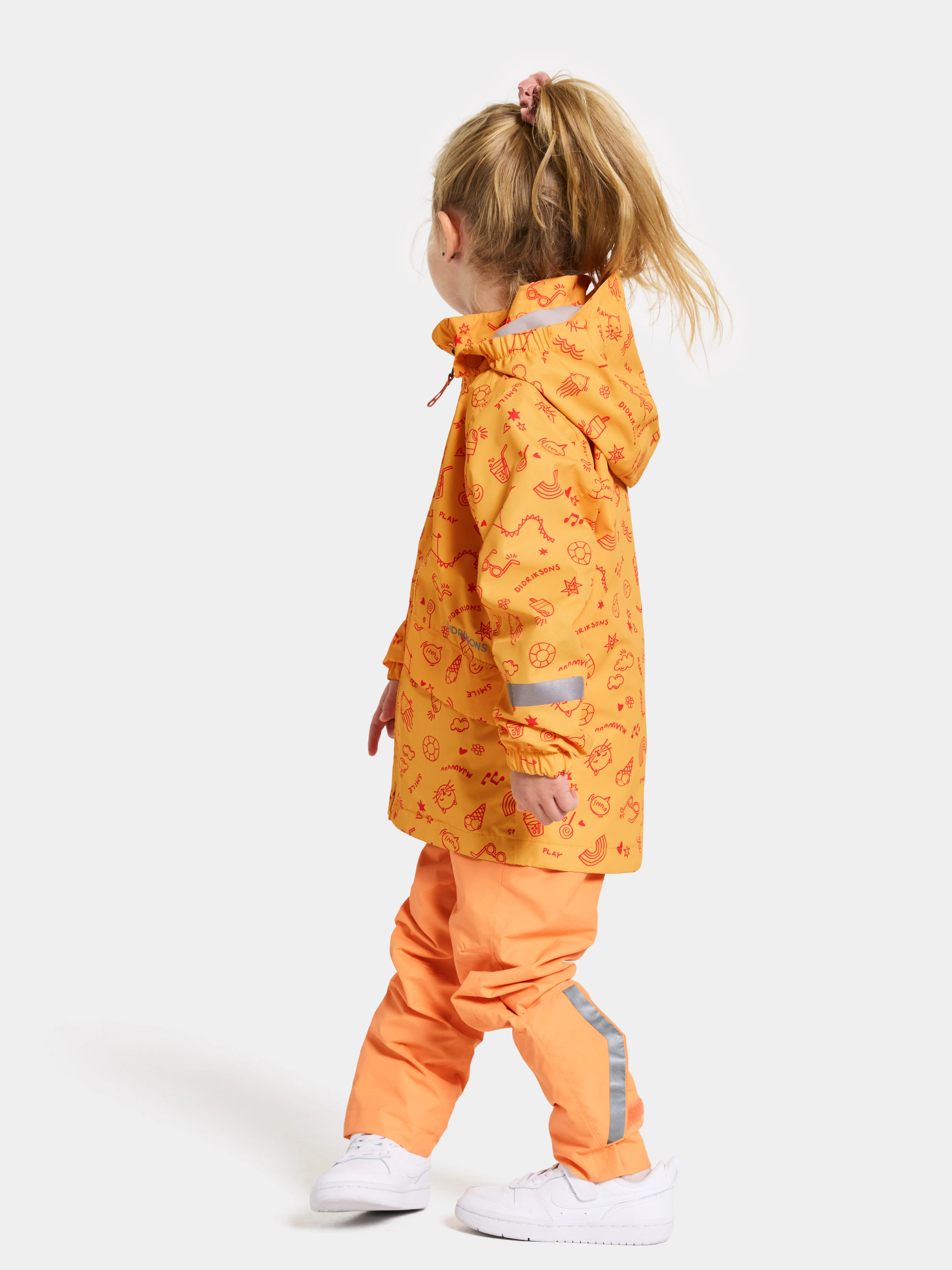 Didriksons Kids' Norma Printed Jacket 3 Doodle Papaya Orange | Buy Didriksons Kids' Norma Printed Jacket 3 Doodle Papa