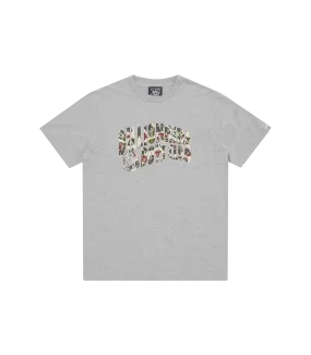 DUCK CAMO ARCH LOGO T-SHIRT - HEATHER GREY