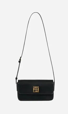 Elly Crossbody Bag in High Shine Black