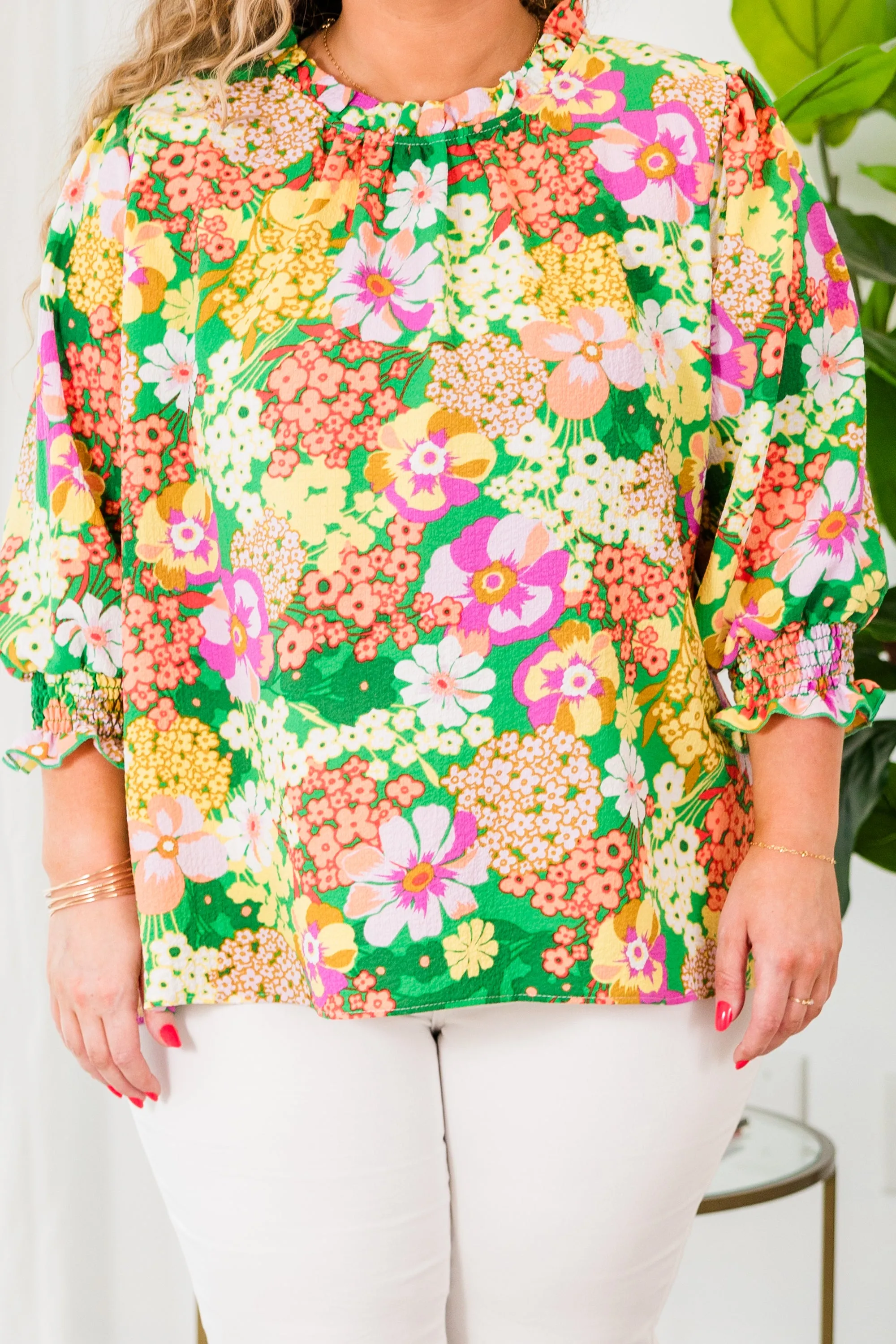 Fight For Floral Blouse, Green