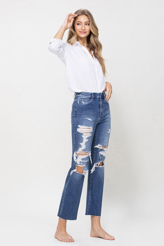 FLYING MONKEY Distressed High Rise Jeans [online exclusive]