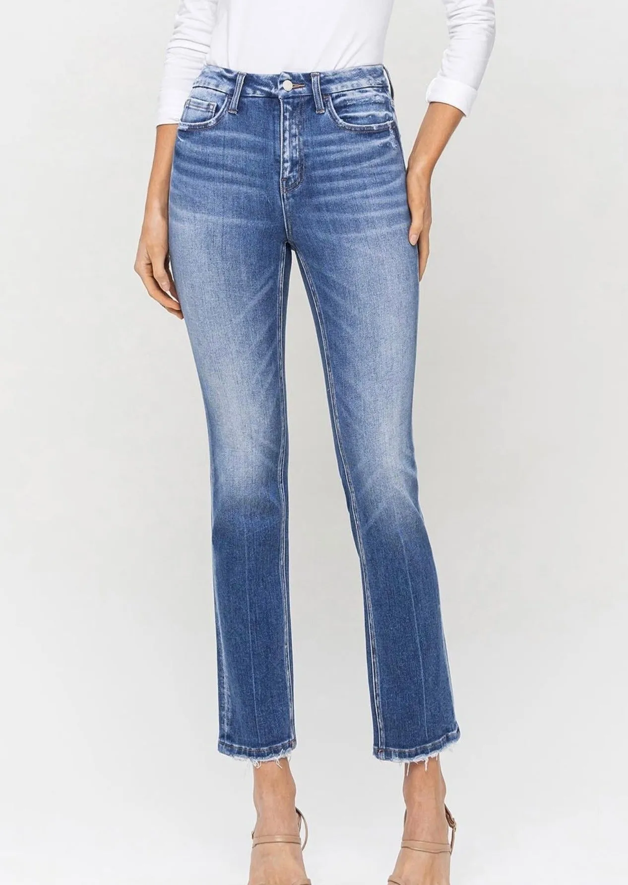 Flying Monkey High Rise Poised Slim Straight Jeans