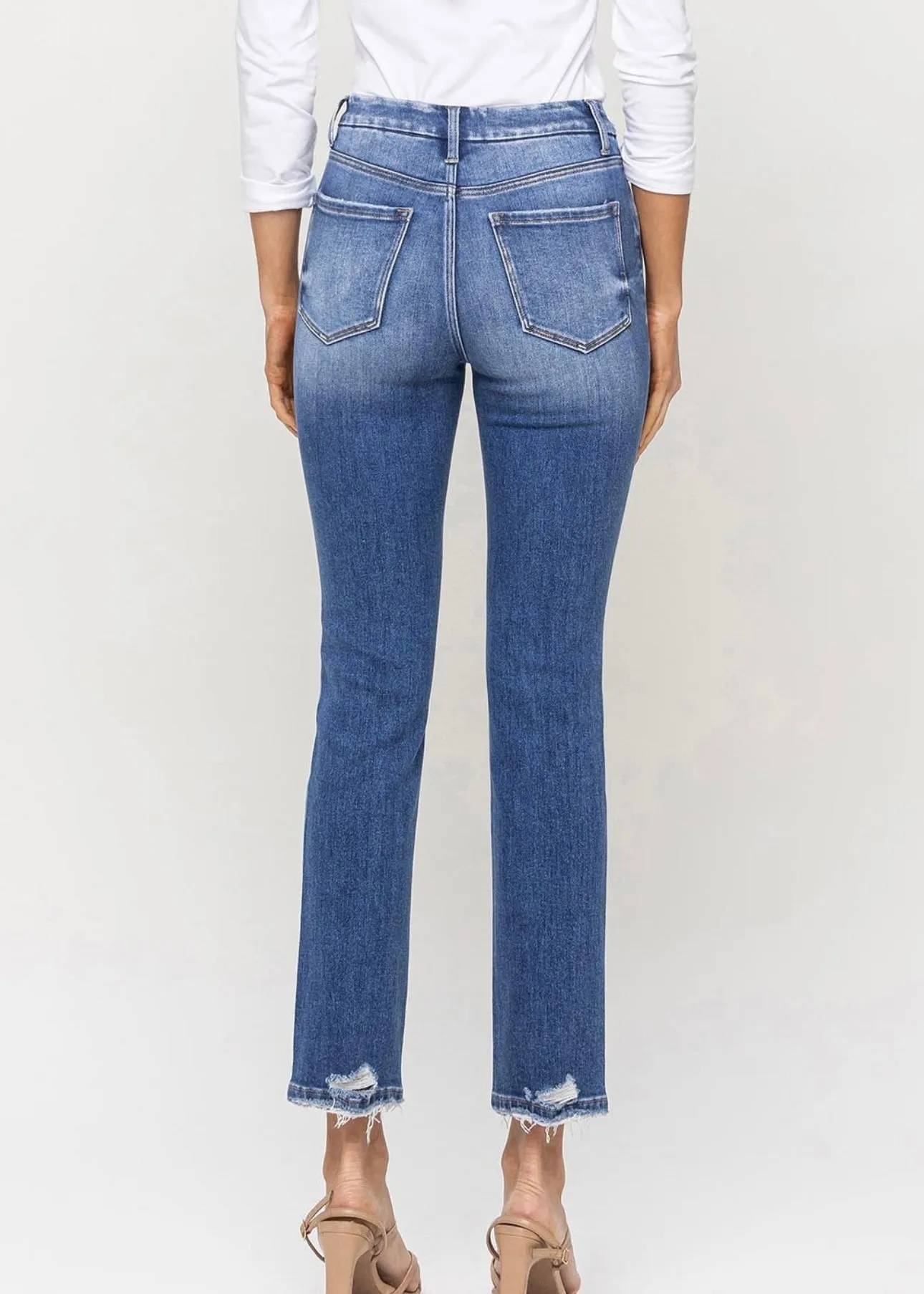 Flying Monkey High Rise Poised Slim Straight Jeans