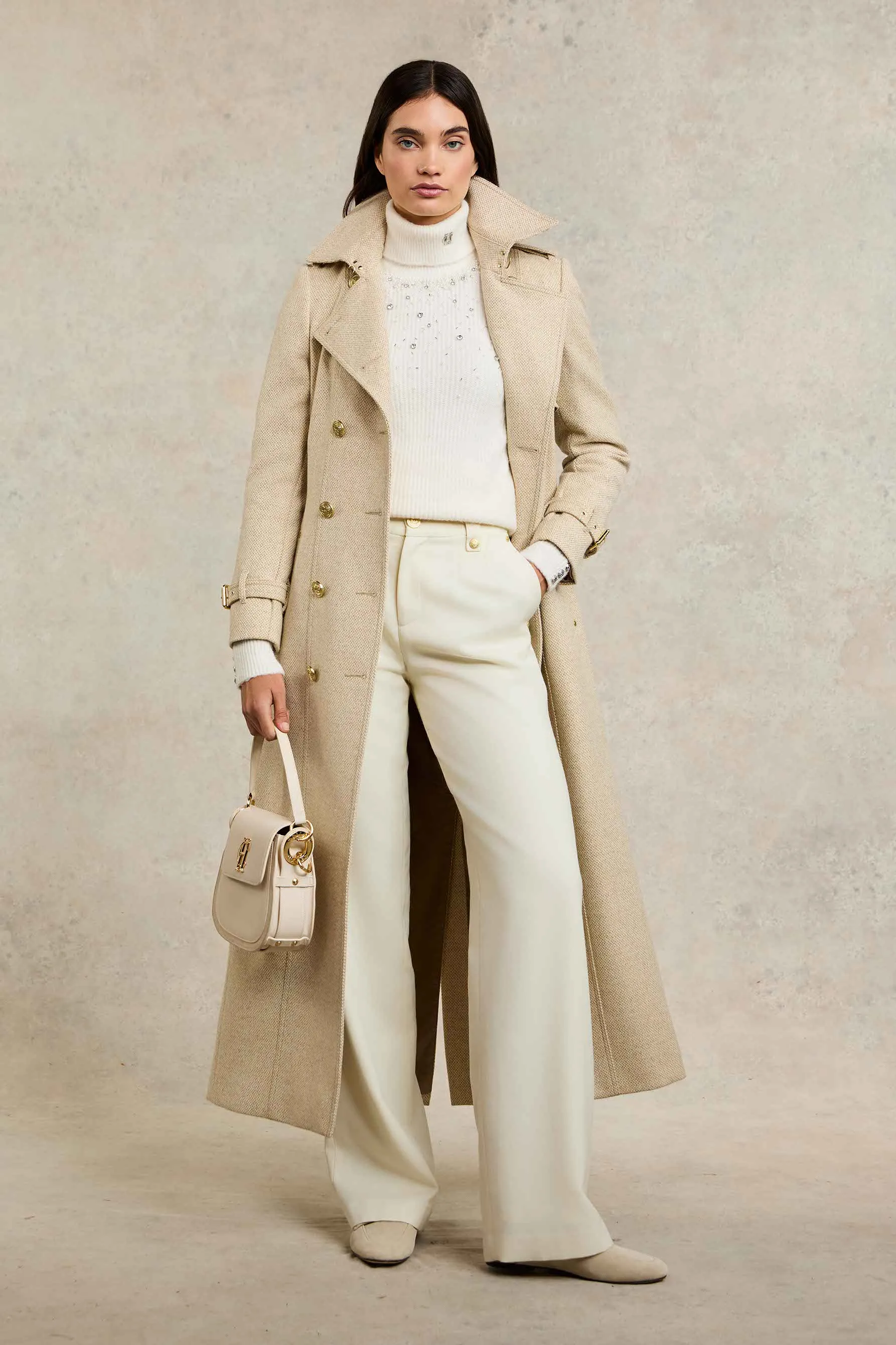 Full Length Marlborough Trench Coat (Biscuit)