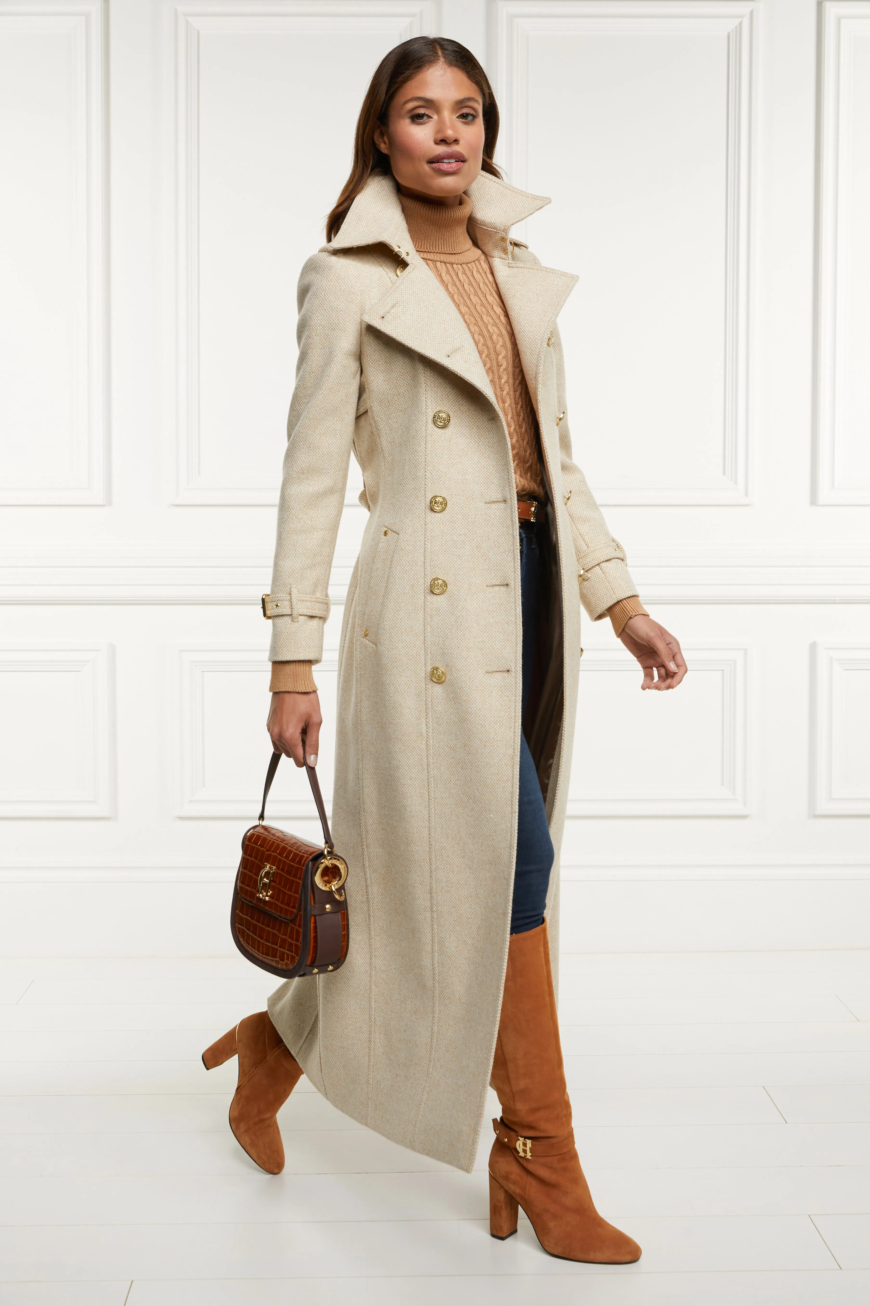 Full Length Marlborough Trench Coat (Biscuit)