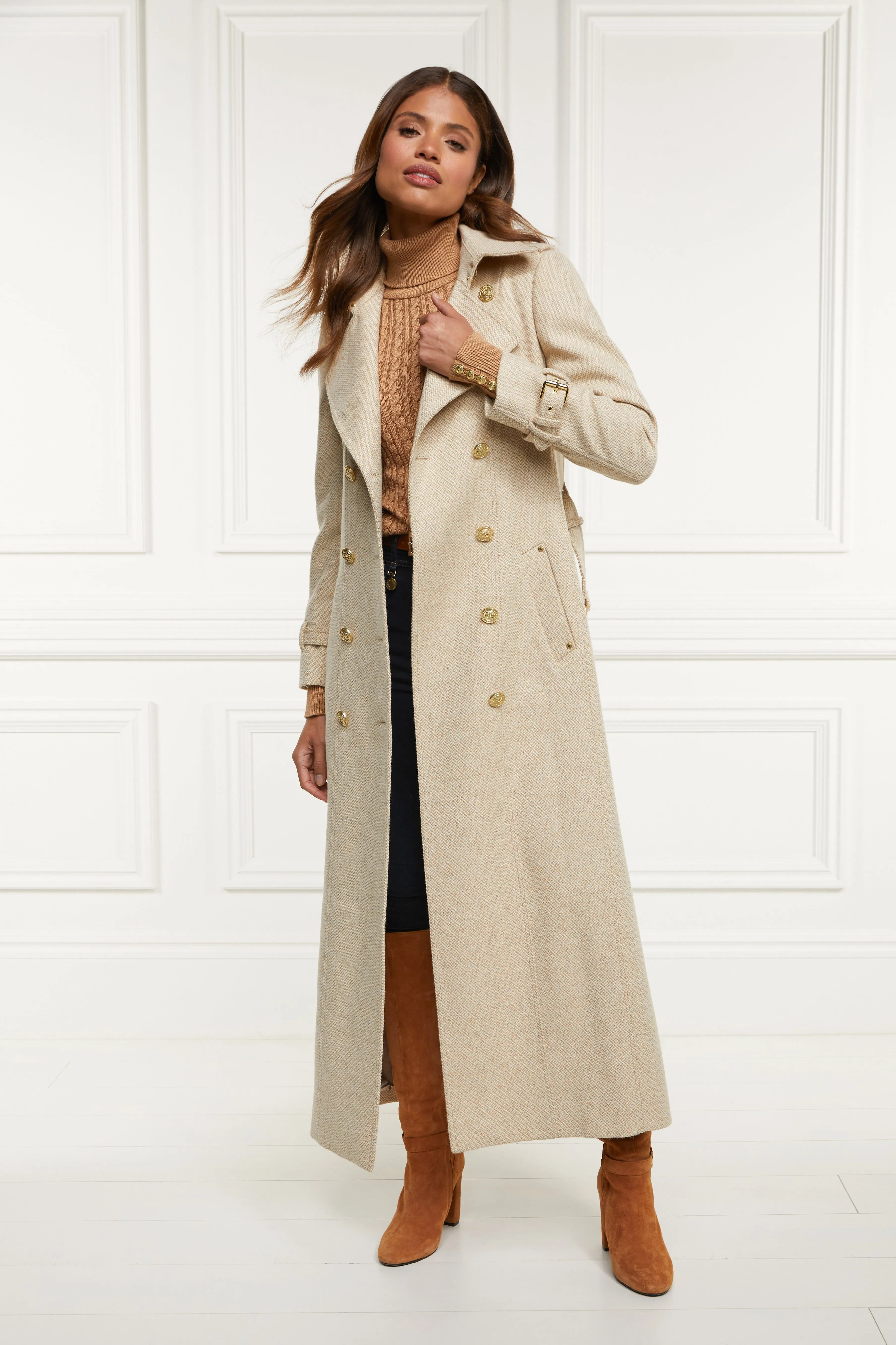 Full Length Marlborough Trench Coat (Biscuit)