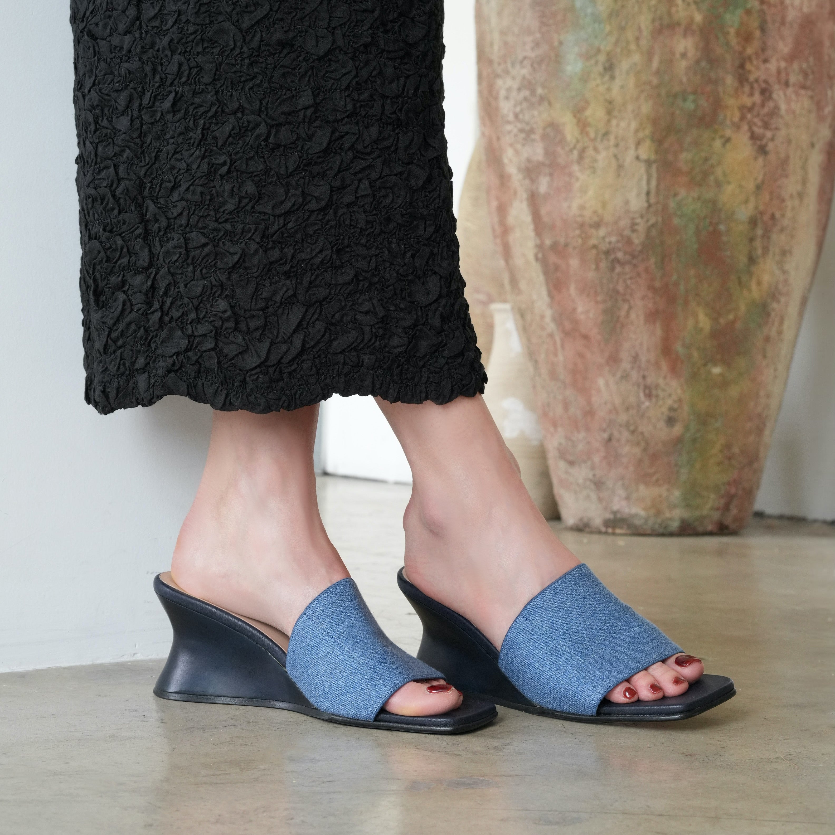 Gio Wedge Denim