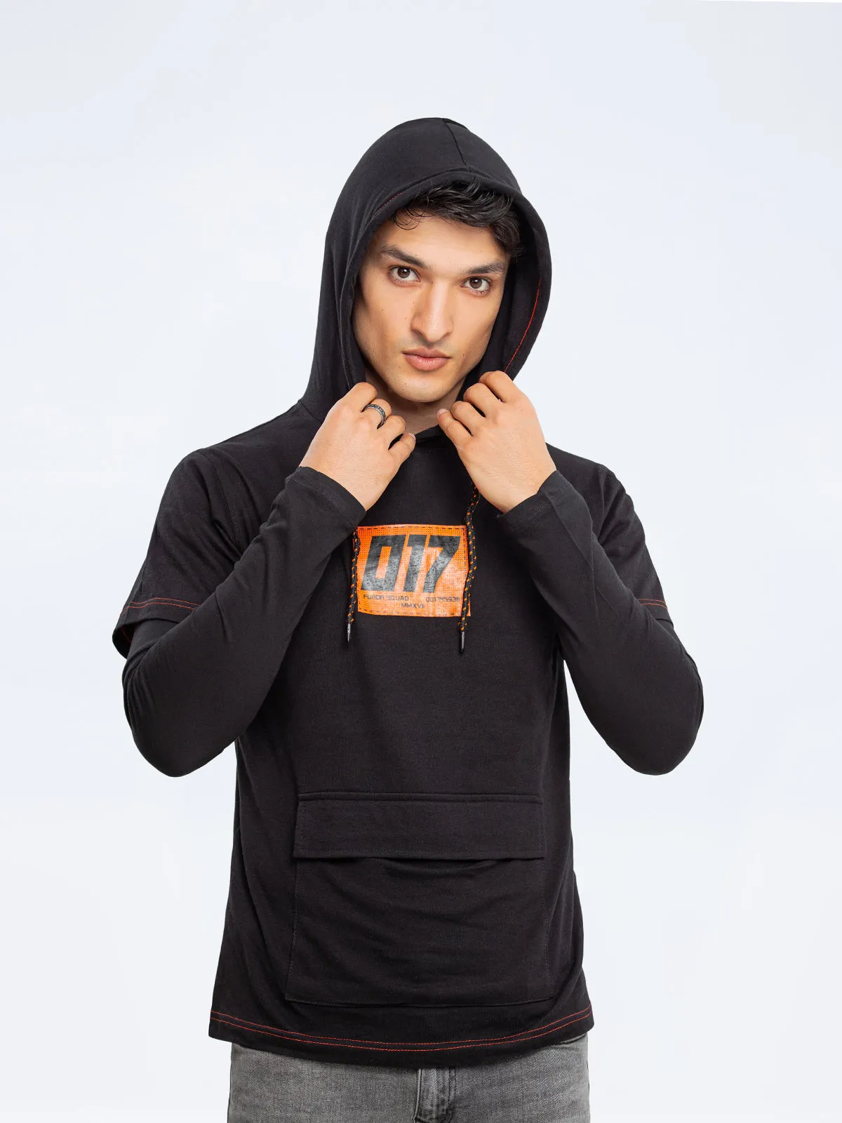 Half Sleeves Pullover Hoodie - FMTHS21-009